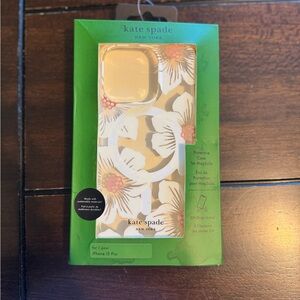 kate spade Floral iPhone 15 Pro Case - Cream and Orange
